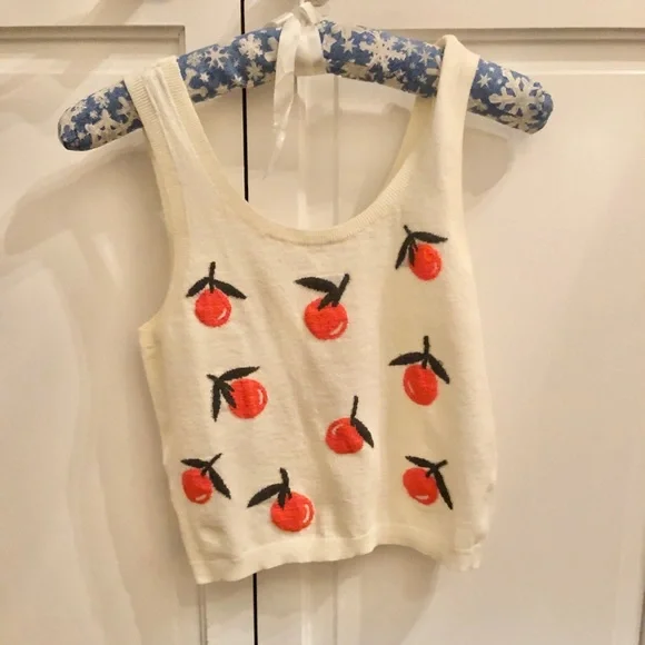 Lou & Grey Orange Sweater Tank Top NWT - Picture 2 of 5